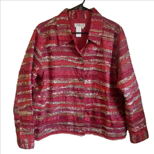 Coldwater Creek Red and Gold Women's Blazer